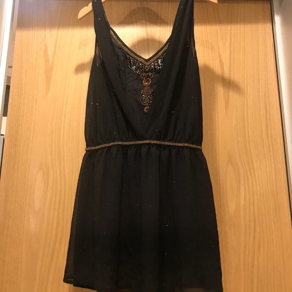 Free People black beaded two piece dress - Picture 2 of 7